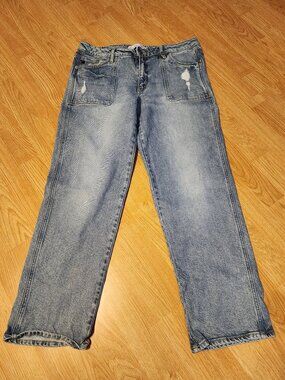 KanCan Mens Distressed Blue Jeans 30x28 GUC